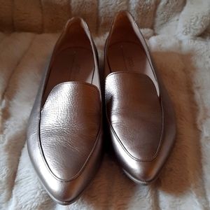 Silver Ecco Leather loafers 7